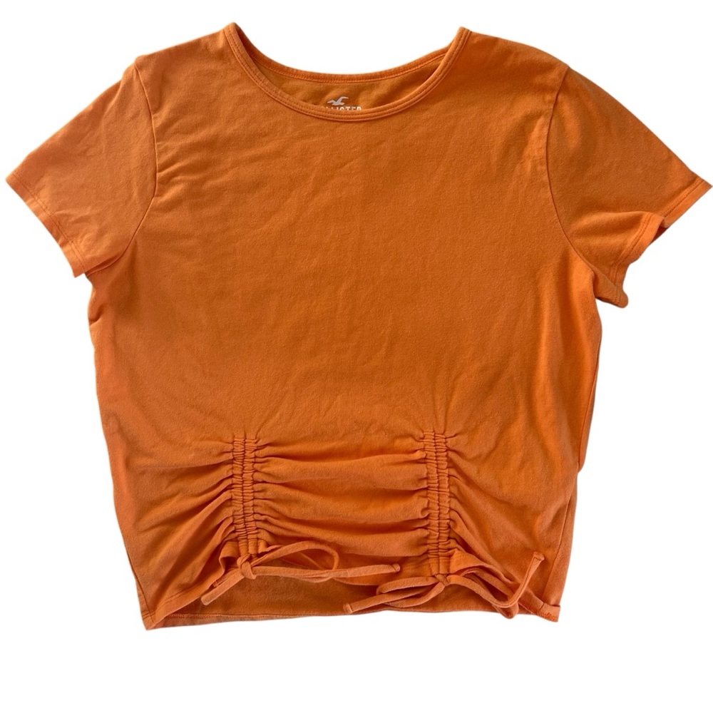 Hollister Orange Ruched Baby Tee